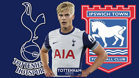 Lucas Bergvall is unlikely to play the full game for Tottenham v Ipswich. (Credit: Imago) 