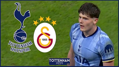 Will Lankshear was sent off for Tottenham v Galatasary [Credit: TNT Sports Football - X]