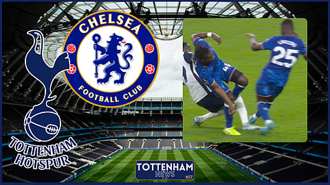 Moises Caicedo avoided a red card for Chelsea v Tottenham [Credit: Sky Sports]