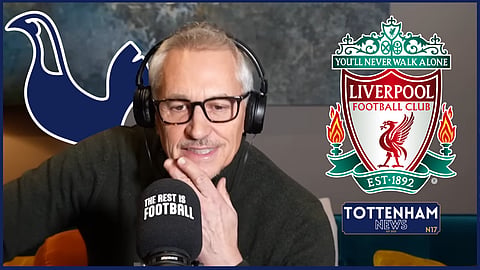Gary Lineker shares his Tottenham v Liverpool prediction [credit: The Rest is Football on YouTube]