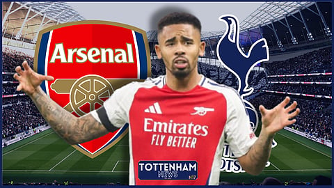 Arsenal mocked over Gabriel Jesus after win v Tottenham. (Credit - Imago)