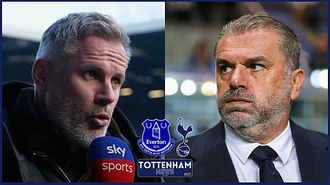 Jamie Carragher drops Ange Postecoglou sack verdict ahead of Everton v Tottenham. Credit: Sky Sports / Imago