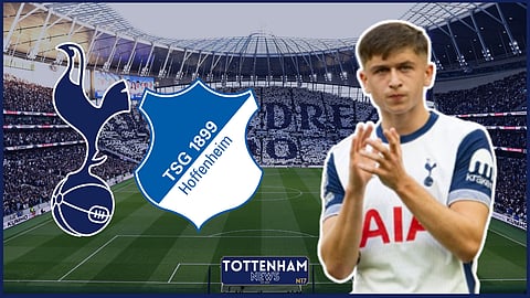 Mikey Moore sends message after Tottenham v Hoffenheim. Credit: Imago