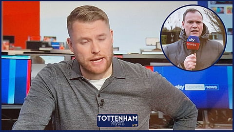 Rob Jones apologises live on Sky Sports News after what happened to Paul Gilmour at Tottenham [Credit: Sky Sports News]