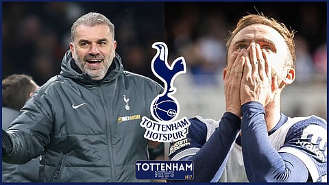 Tottenham manager Ange Postecoglou and midfielder James Maddison [Credit: Imago]