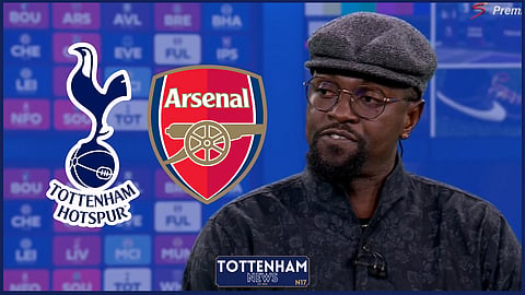 Emmanuel Adebayor has reacted to a controversial moment in the clash between Arsenal and Tottenham [Credit: Super Sport]