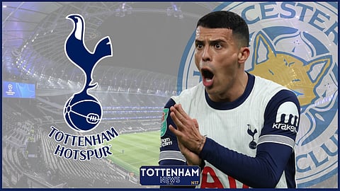 Pedro Porro was slammed for what he did in Tottenham v Leicester. (Credit: Imago)