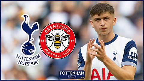 Tottenham forward Mikey Moore could be axed against Brentford [Credit: Imago]