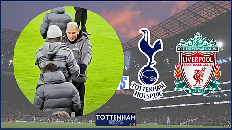 Tottenham forward Richarlison was spotted in a bizarre incident after the win over Liverpool [Credit: Chris Cowlin via YouTube]