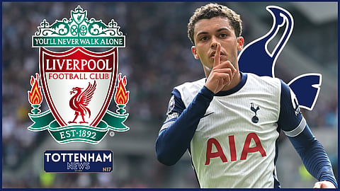 Brennan Johnson came on for Tottenham against Liverpool (credit: Imago)
