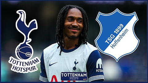 Djed Spence reacted to Tottenham v Hoffenheim [Credit: Imago]