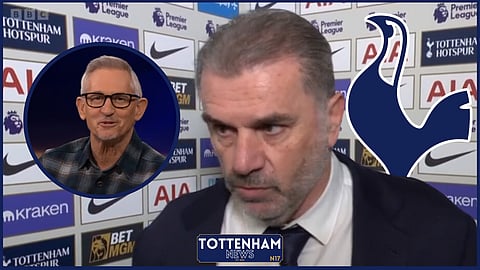 Ange Postecoglou fumes after Tottenham loss v Newcastle. (Credit: MOTD)