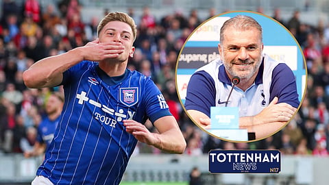Tottenham are favourites to sign Ipswich star Liam Delap. (Credit: Imago)