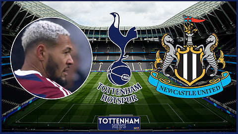 Joelinton was in the thick of it in Tottenham v Newcastle. (Credit: MOTD and Imago)