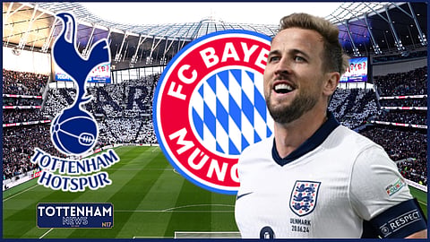 Harry Kane reacts to Tottenham signing from Bayern Munich [Credit: Imago]