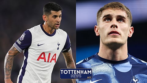 Tottenham defenders Cristian Romero and Micky van de Ven [Credit: Imago]
