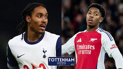 Tottenham defender Djed Spence and Arsenal sensation Myles Lewis-Skelly [Credit: Imago]