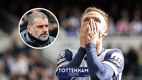 Tottenham manager Ange Postecoglou and midfielder James Maddison