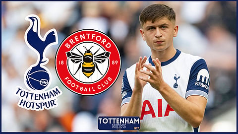 Tottenham gem Mikey Moore struggled against Brentford [Credit: Imago]