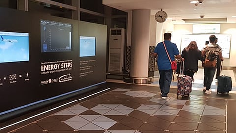 AUH First to Harvest Energy and Data from Passenger Footsteps 