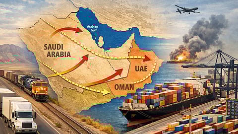 Saudi Arabia, UAE and Oman expand land and port logistics to keep cargo moving amid instability in key maritime corridors.
