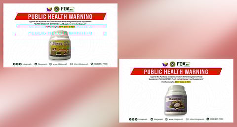FDA issues warning vs 'unregistered' herbal, food supplements