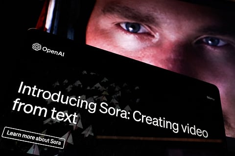In this photo illustration, a video created by Open AI's newly released text-to-video "Sora" tool plays on a monitor in Washington, DC on February 16, 2024. OpenAI, the creator of ChatGPT and image generator DALL-E, said it was testing "Sora," which would allow users to create realistic videos with a simple prompt. The Microsoft-backed company said the new platform was currently being tested but released a few videos of what it said was already possible, with the accompanying input made to generate the video.
