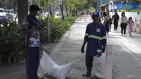 Street sweeping ops along Roxas Blvd.
