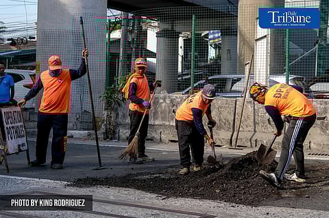Pothole patching in Pandacan
