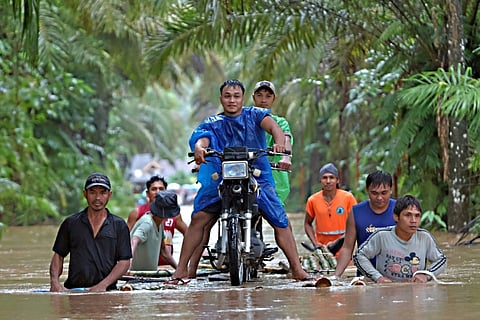 Rain has pounded parts of Mindanao, the country's second-largest island, on and off for weeks and forced tens of thousands of people into emergency shelters.