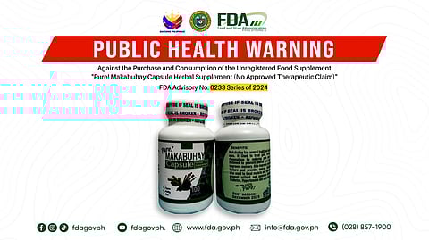 FDA warns public vs 5 unregistered supplements