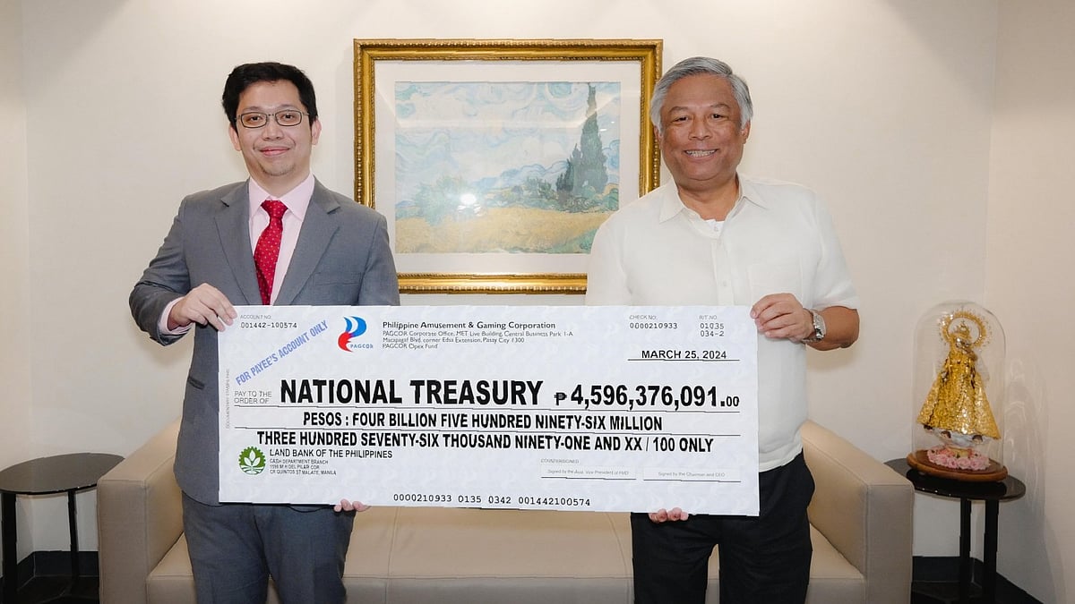 PAGCOR remits P4.59-B cash dividends to state treasury - Vimarsana News
