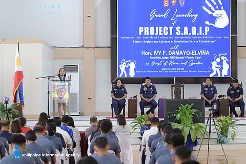 PROJECT SAGIP | Aimed to empower throng of women with knowledge  on anti-gender-based violence, the Philippine National Police launched today the Simultaneous Anti-Gender-Based Violence thru Interoperability between Stakeholders and Police (S.A.G.I.P.). 