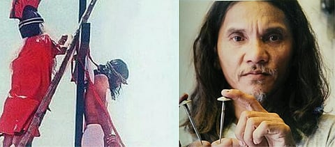 Lifetime vow Ruben Enaje, 63, dubbed the ‘Filipino Christ,’ will have himself traditionally crucified in Barangay San Pedro Cutud, Pampanga on Good Friday, for the 35th time.