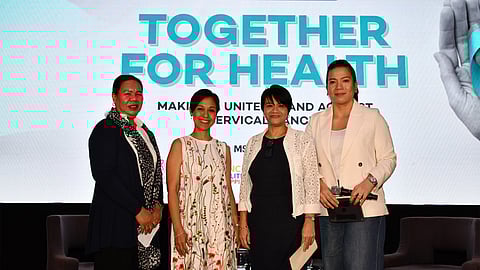 (FROM left) Analy Asignacion, Toots Magsino, Eden Lucero and host.