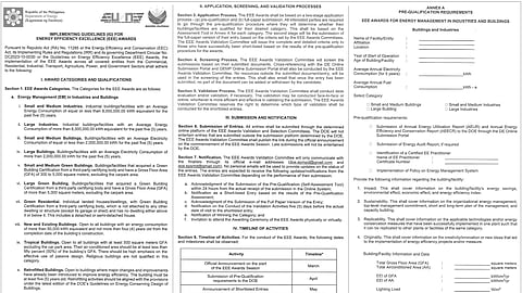 DOE - Implementing Guidelines for Energy Efficiency Excellence Awards