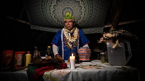 Claudino Perez is one of nine people, mainly from Indigenous communities in Colombia, Peru, and Brazil, to be arrested in Mexico since 2022 for possession of ayahuasca, which is classed as an illicit substance in many countries 
