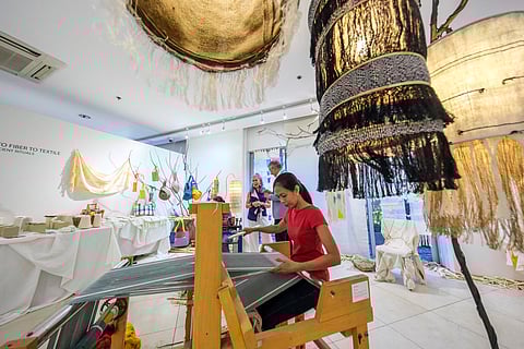 textile weaving is showcased during the ‘Heritage in Bloom’ exhibit.
