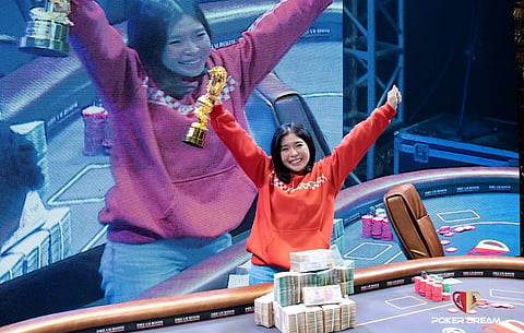 Thi Bao An Nguyen during her Poker Dream Vietnam 2023 victory.