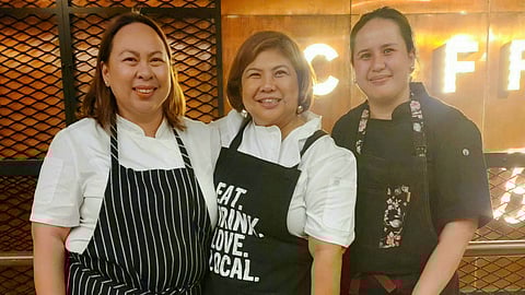 FEATURED chefs of Higara: A Night of Filipino Food Culture Rhea Sycip-Castro, Waja Araos Wijangco and Gel Salonga-Datu.