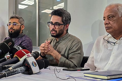 The MV Abdullah's owners, KSRM Group chairman Md. Shahjahan Kabir (C), speaks during a press conference after Somali pirates freed their cargo vessel and its crew members, in Chittagong on April 14, 2024. Somali pirates freed a Bangladesh-flagged cargo vessel and its 23 crew early on April 14 after the shipowners paid a ransom, the company said. The MV Abdullah was carrying more than 55,000 tonnes of coal from Maputo to the United Arab Emirates when it was seized by dozens of pirates around 550 nautical miles (1,000 kilometres) off the Somali coast a month ago.
