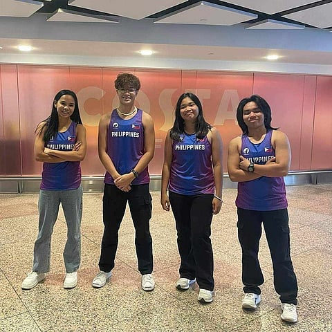 Gennah Malapit (second from left) leads a four-member squad to the 21st Asian U20 Athletics Championship 2024 in the United Arab Emirates.