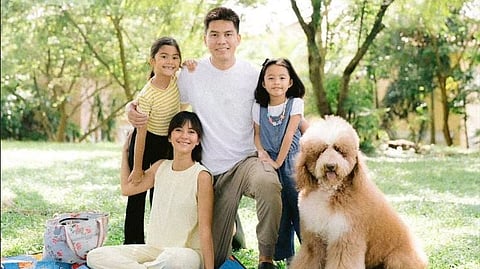 BIANCA Gonzalez-Intal with husband JC and daughters Lucia and Carmen. 