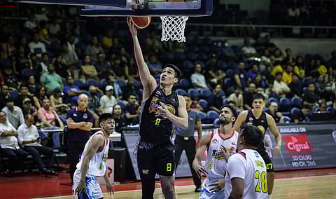 Calvin Oftana leads the way in TNT's 116-99 win over Rain or Shine in Game 1 of the PBA Philippine Cup quarterfinals Friday at the Smart Araneta Coliseum.