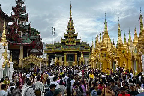 DEVOTEES visit Shwedagon Pagoda as Buddhists mark Buddha’s birthday, which falls on the Full Moon Day of Kasone, in Yangon, Myanmar on 22 May 2024. 