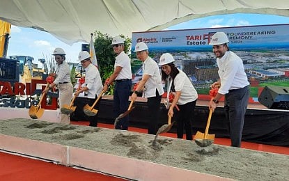 The groundbreaking ceremony of Aboitiz InfraCapital (AIC) Economic Estates for its TARI Estate in Tarlac City on Tuesday (May 7, 2024) is led  by (from left) AIC president and chief executive officer Cosette Canilao, PEZA Director General Tereso Panga, Aboitiz Group president and CEO Sabin Aboitiz, Trade Secretary Alfredo Pascual, Tarlac City Mayor Maria Cristina Angeles, and LIMA Land president and AIC Economic Estates head Rafael Fernandez de Mesa. AIC is investing PHP7 billion for the TARI Estate in Tarlac City over two years. 