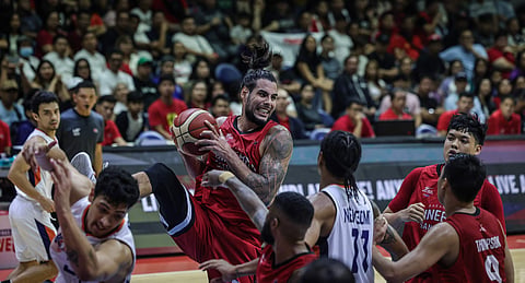 DOGFIGHT looms as Christian Standhardinger and Barangay Ginebra battle Meralco for one last time to decide who will gain the right to face San Miguel Beer in the PBA Philippine Cup best-of-seven finals series.   