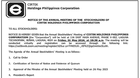 CIRTEK Holdings Philippines Corporation