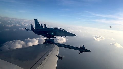 (FILES) Two Philippine Air Force FA-50PH aircraft take part in the recently concluded joint Phl-US Maritime Cooperative Activity in the vicinity of Batanes and areas in the West Philippine Sea. 