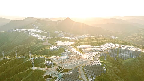 
Aerial view of the  Laoag Solar Power Plant in Aguilar, Pangasinan. 
